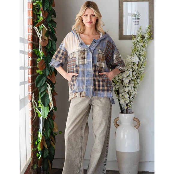 #105 Oli & Hali Multicolor Plaid Button Down Shirt - Picture 7 of 8